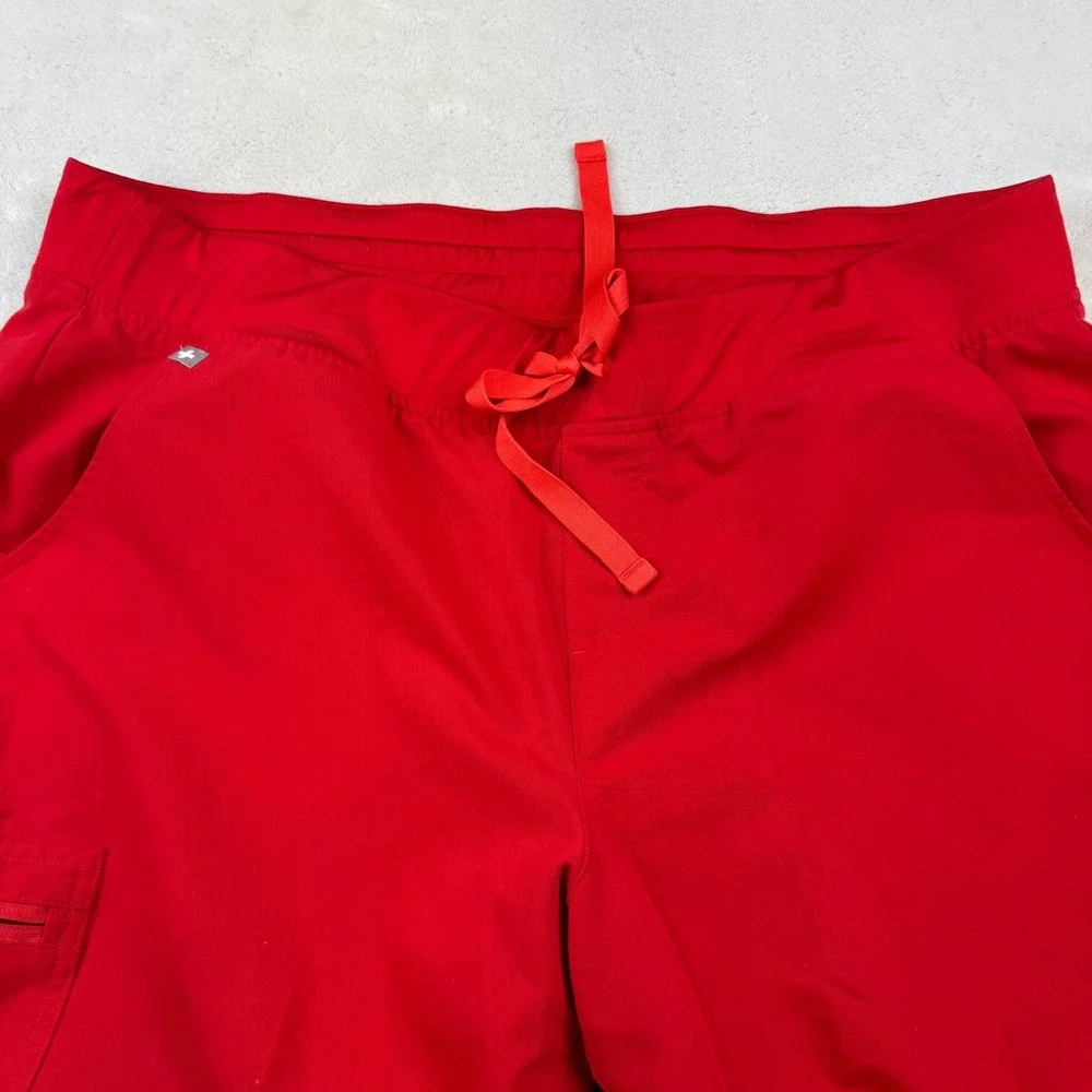 FIGS Technical Collection Red Scrub Jogger Pants Mens XXL FIONx Stretch Pockets